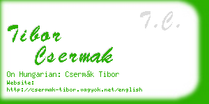 tibor csermak business card